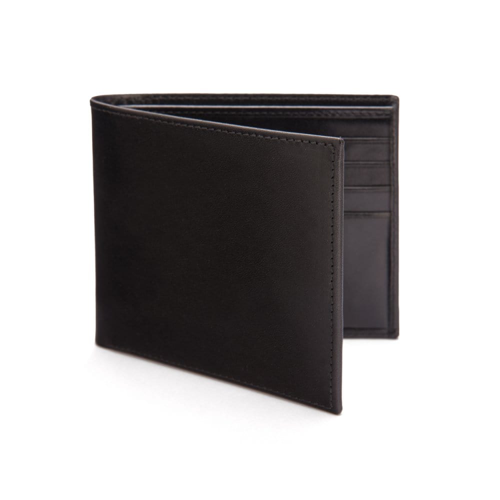 Black Compact Classic Billfold Wallet With RFID Protection