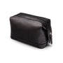 Leather wash bag, black,  side view