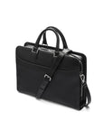 Leather 13" laptop bag, black, side