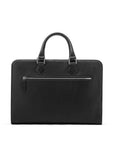 Leather 13" laptop bag, black, back