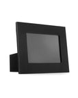 Leather photo frame, black, 6x4", landscape