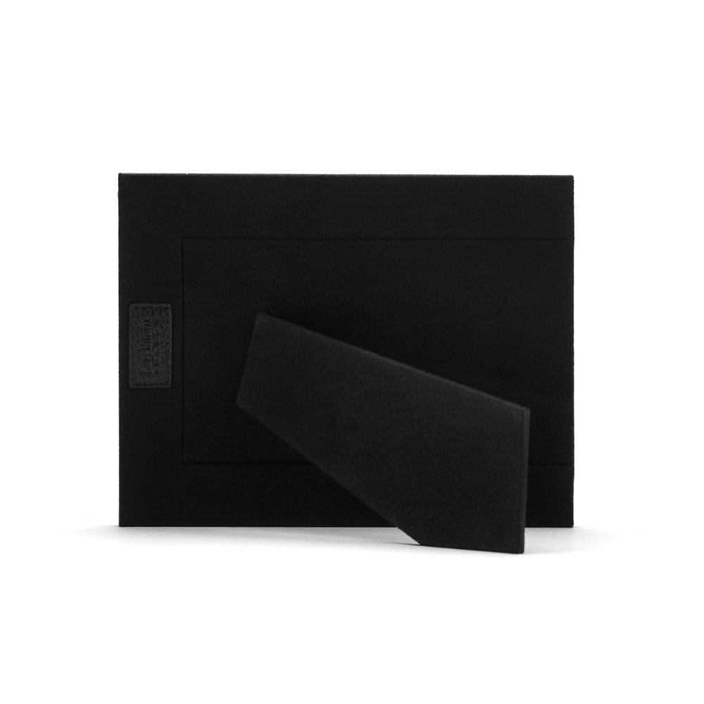 Leather photo frame, black, 6x4", landscape back
