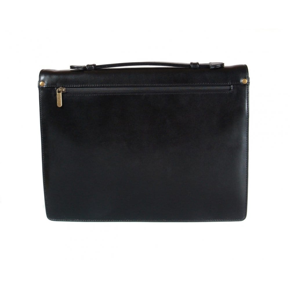 Black Leather Briefcase Small Briefcase SageBrown