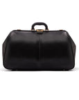 Leather Gladstone holdall, black, front