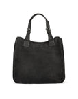 Megan Nubuck Hobo Handbag - Black