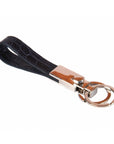 Black Real Croc Detachable Key Ring