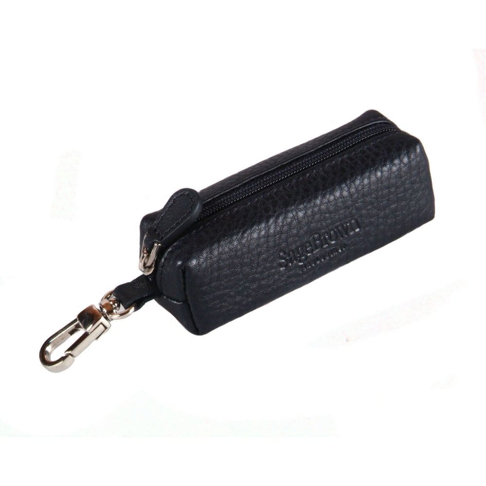 Black Rectangular Leather Key Case