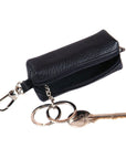 Black Rectangular Leather Key Case