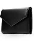 RFID blocking leather envelope purse, black, side