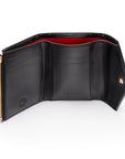 RFID blocking leather envelope purse, black, inside