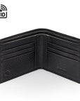 RFID wallet, black, open