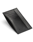 Black Slim Flat Leather Pocket Jotter Card Wallet