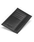 Black Slim Flat Leather Pocket Jotter Card Wallet