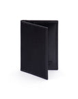 RFID leather credit card wallet, black, front