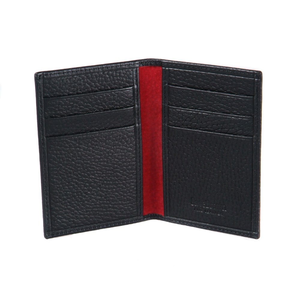 Black Slim Leather Six Credit Card Case