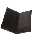 Black Slim Leather Tall Top Pocket Wallet With 12 CC