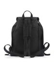 Small leather backpack, black, back