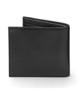 Soft leather wallet with RFID blocking, black, back