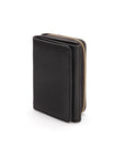 RFID blocking leather tri-fold purse, black,, front