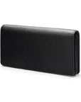 Tall leather Trinity purse, black, front