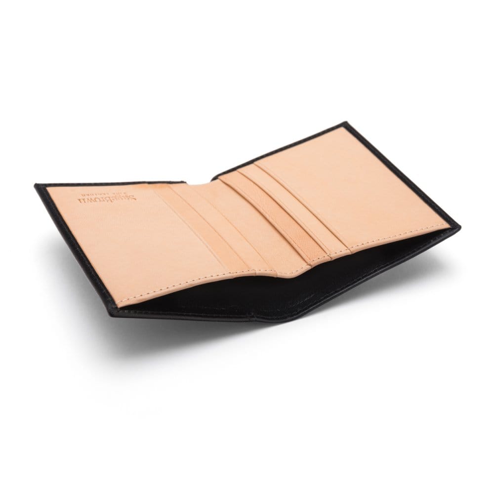 Small Leather Wallet, Black With Ivory | Compact Wallets | SageBrown