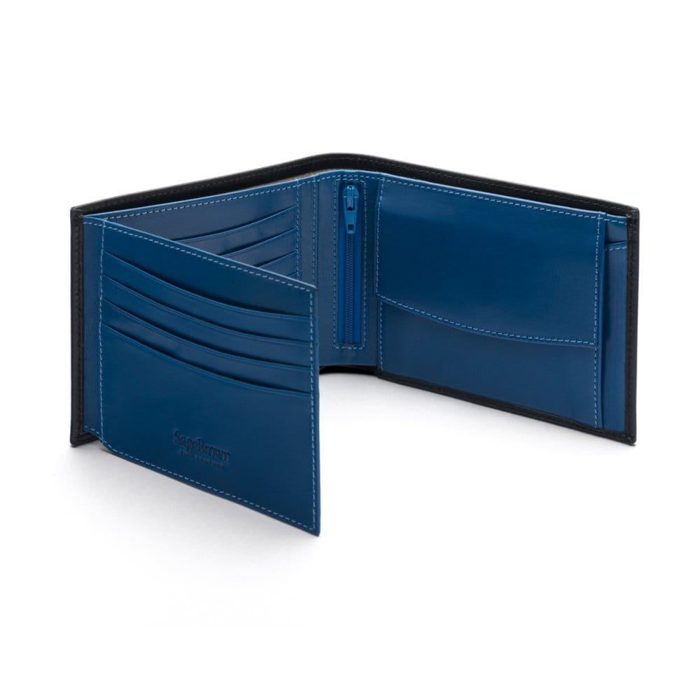 Essential Billfold Wallet - Black With Cobalt