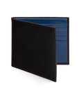 Black With Cobalt Men's Classic Leather Billfold Wallet