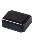 Mini leather accessory box, black, front