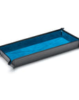 Rectangular valet tray, black with cobalt