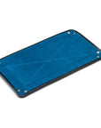 Rectangular valet tray, black with cobalt, flat