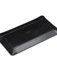 Rectangular valet tray, black with cobalt, flat base