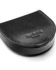 Leather horseshoe coin purse, black with cream, base