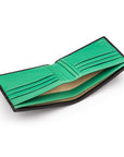 RFID wallet, black with emerald, inside