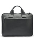 Leather 13" laptop briefcase, black, back