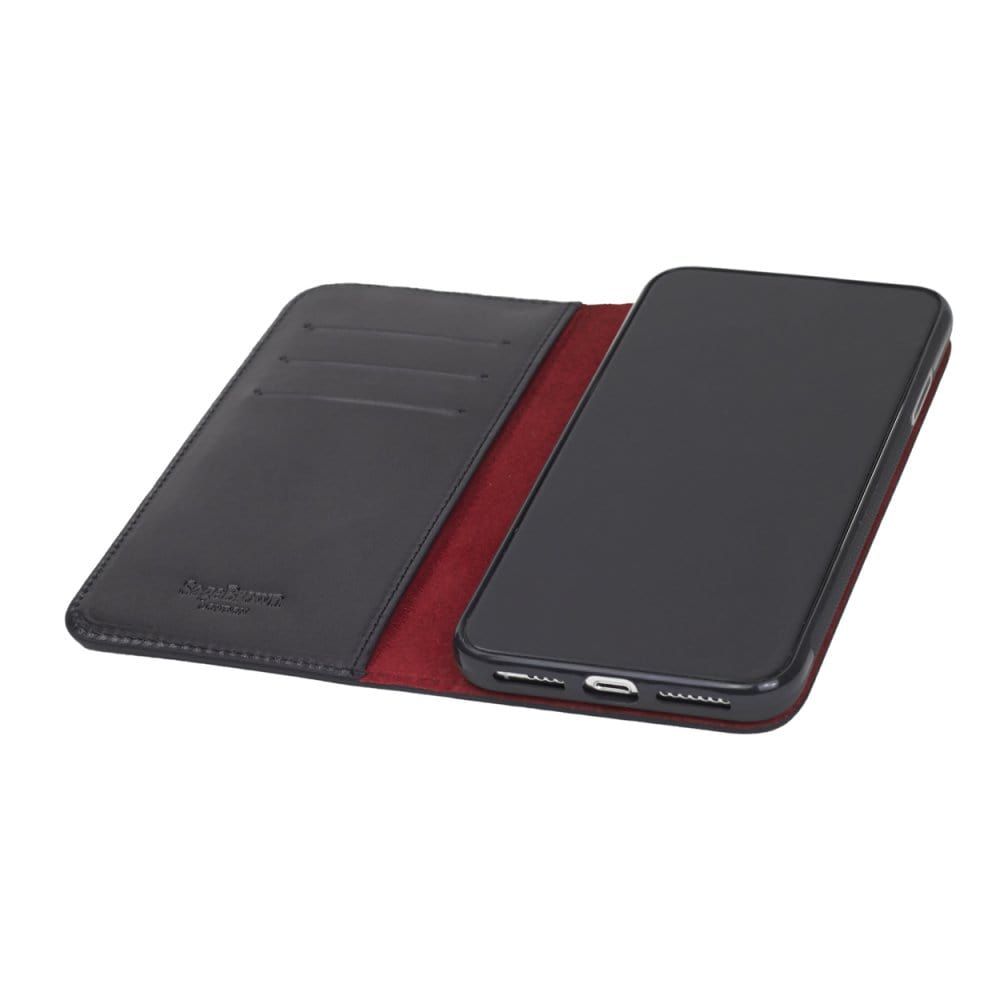 Black With Red iPhone XS Max Wallet Case 