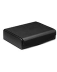 Luxury leather jewellery box, black, front