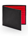 RFID wallet, black with red, front