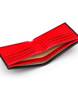 RFID wallet, black with red, inside