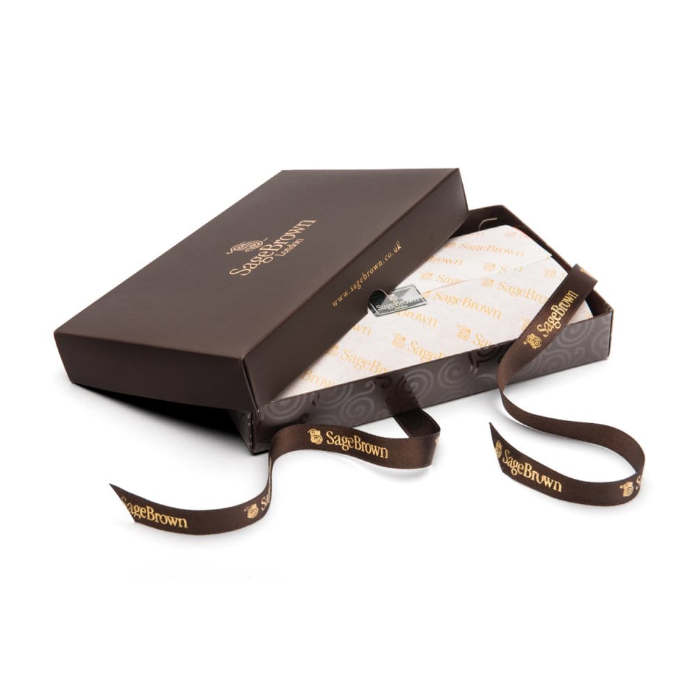 Black With Yellow Compact Leather Wallet With Money Clip