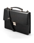 Black York 13" Leather Briefcase