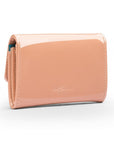 Small leather concertina purse, blush patent, back