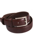 Men's leather skinny belt, brown