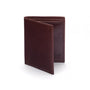 Bifold leather wallet with 6 credit cards, brown, front