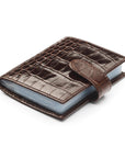 Brown Croc Multiple Leather Card Wallet