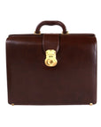 Gladstone doctor's briefcase, brown, front view