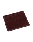 Brown Flat Leather 8 Credit Card Wallet