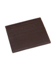 Brown Full Grain Flat Leather 8 Credit Card Wallet