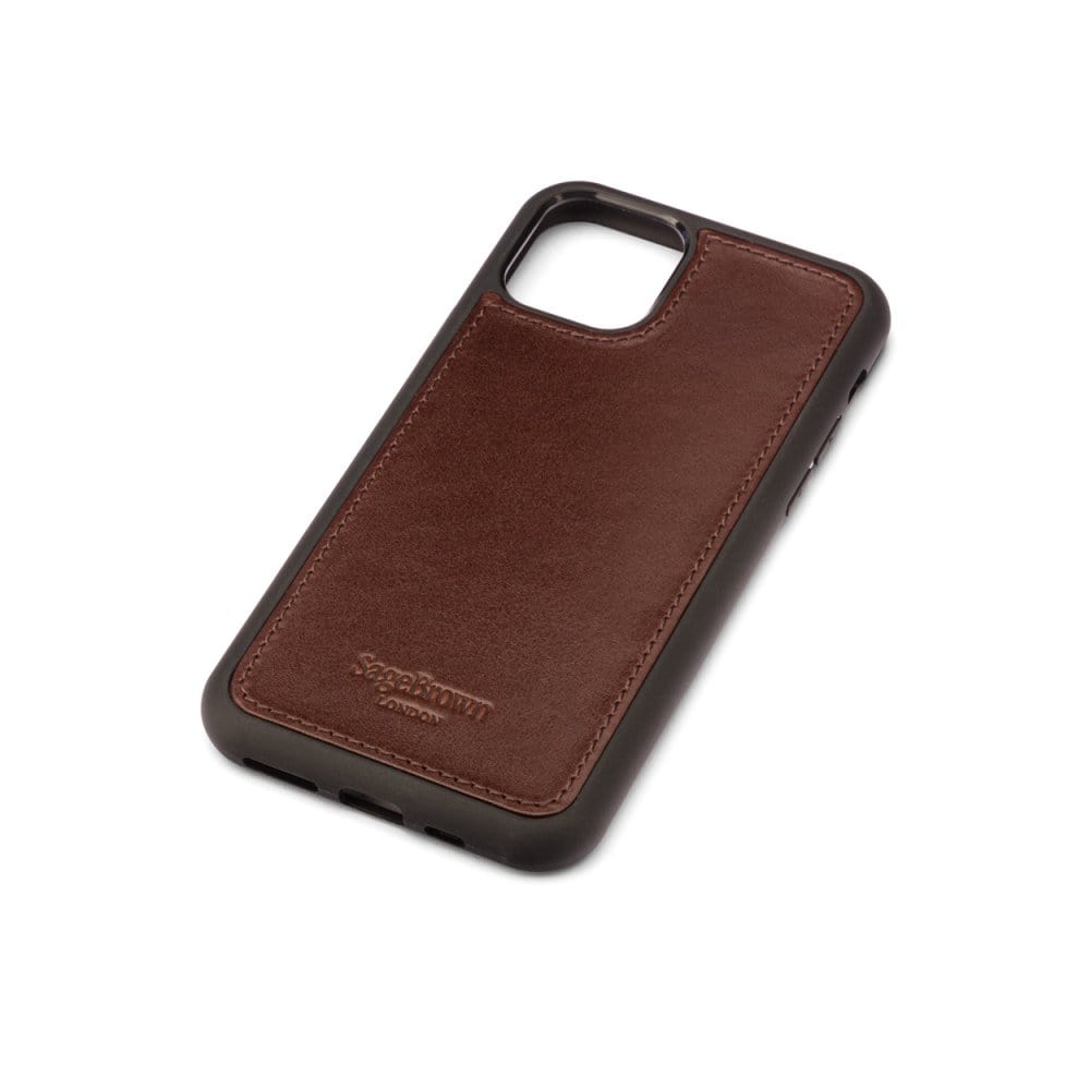 Brown iPhone 11 Pro Max Protective Leather Cover