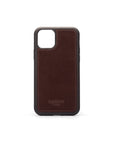 iPhone 11 Pro protective leather cover, brown, front view