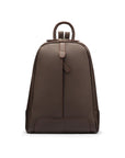 Ladies leather backpack, brown, front view